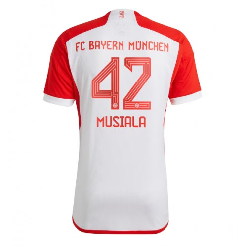 Maillot de foot Bayern Munich Jamal Musiala #42 Domicile 2023-24 Manches Courte